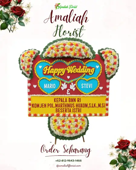Papan Bunga Pernikahan Raharja